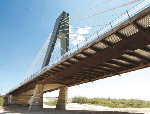 View of a bridge from the bottom