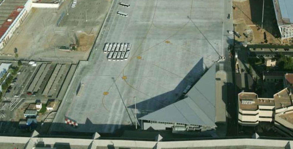 Vista aérea de una parte del aeropuerto.