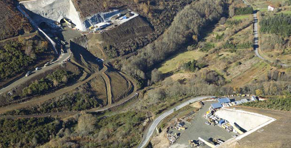 Imagen aérea de la zona del tunnel