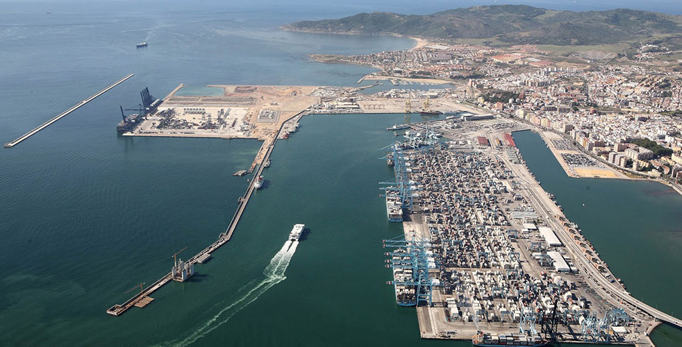 Imagen aérea del puerto de Algeciras